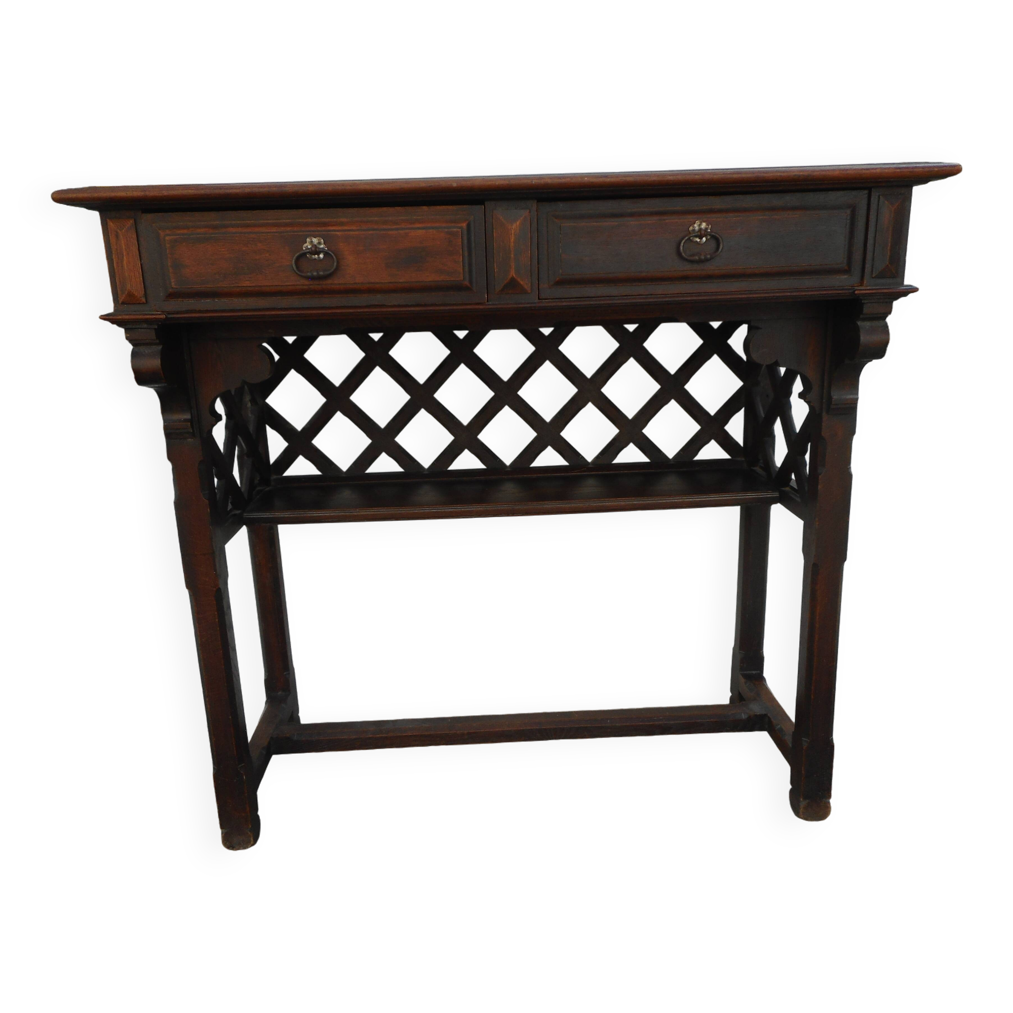 Antique console serving table