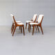 4 60s teak dining chairs for Mahjongg Holland