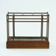 Art Deco Amsterdam School umbrella stand in bonze and oak, The Netherlands, 1920s