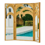 Mirror and rattan screen