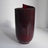 Vase 1950 en grès à col découpé