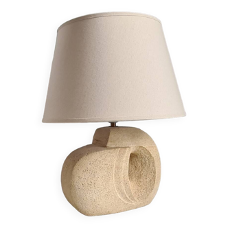 Albert Tormos style sculpture lamp in white stone / 60s / art / artisanal work / Mid-Century / France / 20th century