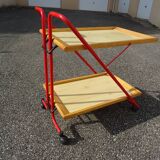 Trolley bar rolling table vintage design 80s