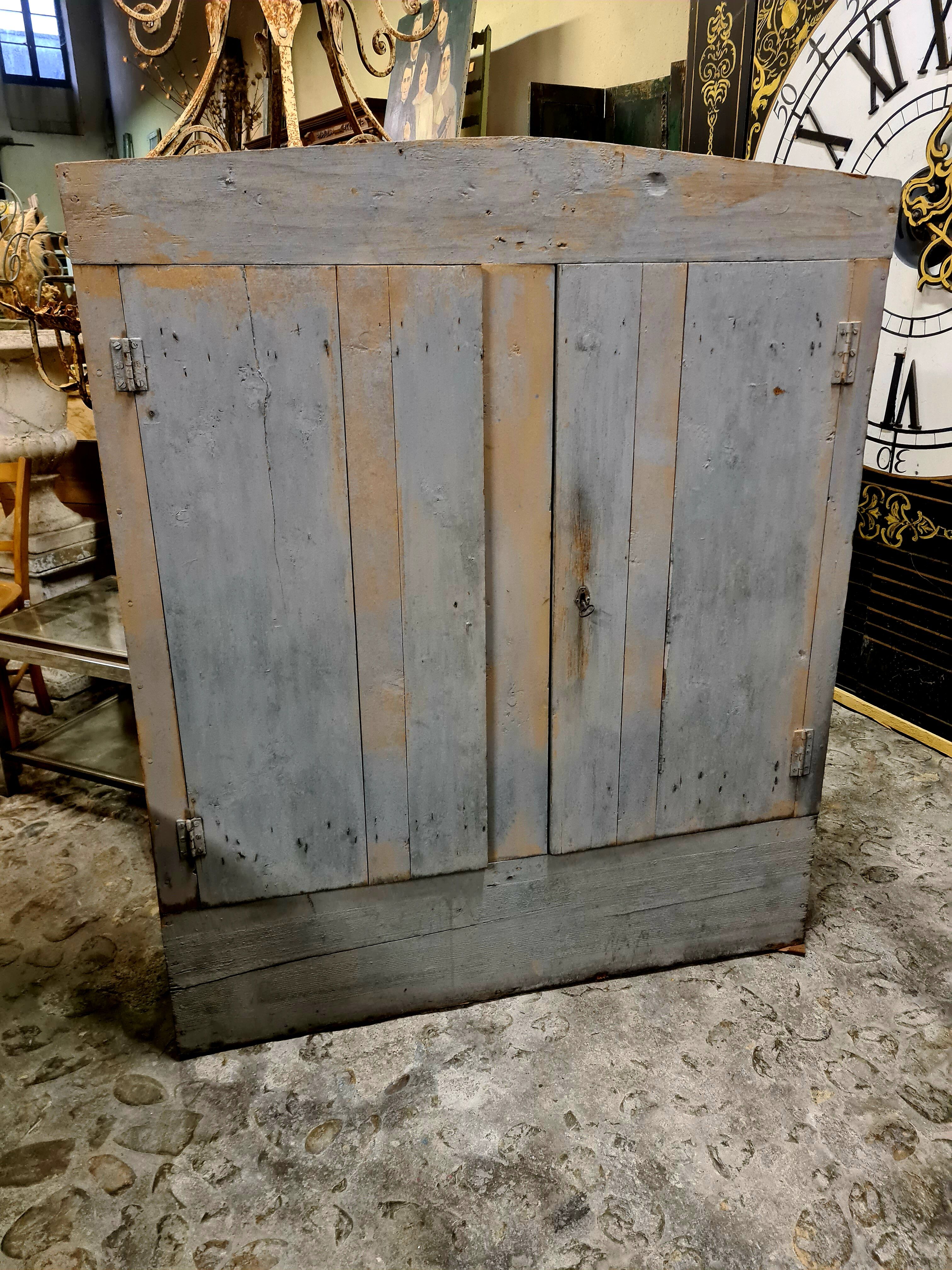 cabinet folk art wood painted original, around 1900