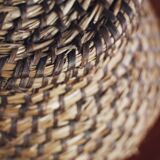 Vintage braided rope basket