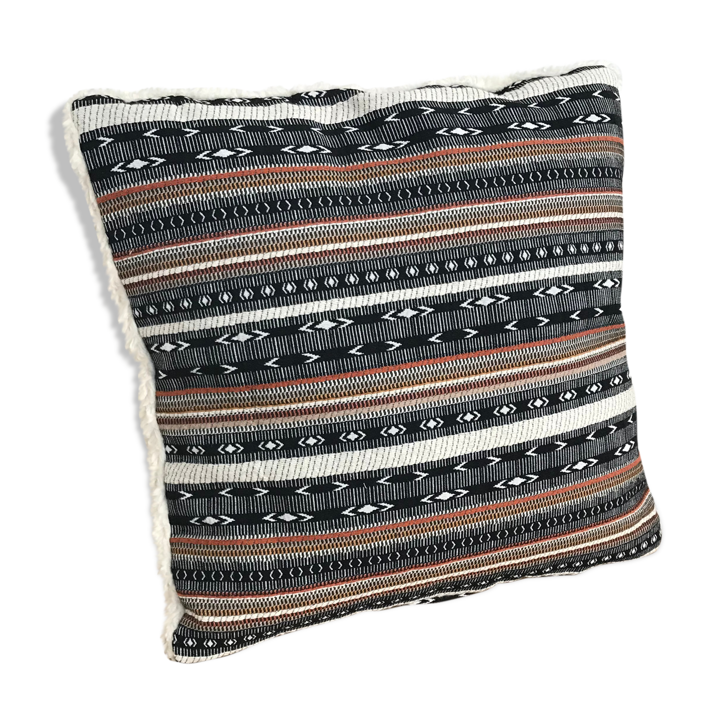 Organic cotton ethnic cushion 40cm
