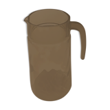Smoked brown glass drink pitcher