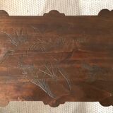 Old wooden pedestal table