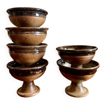 6 cups Pierre Digan in pyrite stoneware
