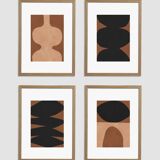 4 geometric art prints. A3 format (29.7x42cm)