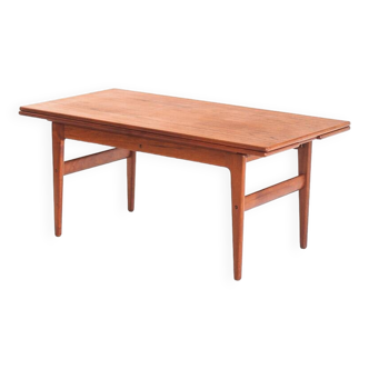 Table vintage "Elevator" en teck Conception par Kai Kristiansen pour V.M.Mobler. Danemark, années 60