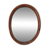 Antique rattan table mirror early 20th century