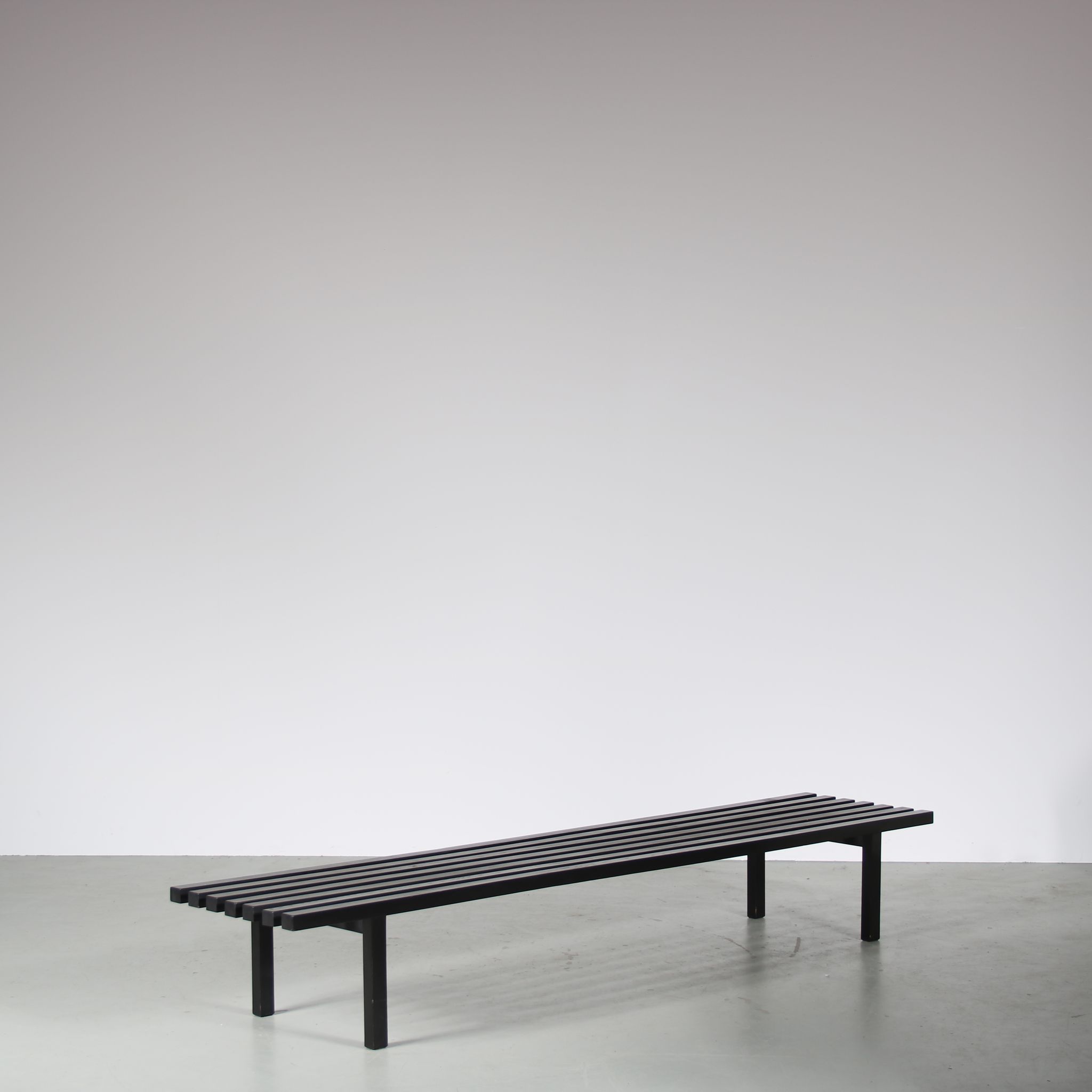 1970s Slatted bench by Gijs Bakker and Wim Wilson for Castelijn, Netherlands