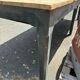 Black dining table in fir.