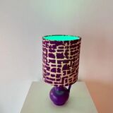 Expressive table lamp in Plum Black made from a vintage design vase by WGP.