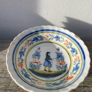 Quimper ceramic hanging collector's salad bowl