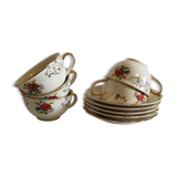 Villeroy and boch, flowers and gilt