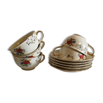 Villeroy and boch, flowers and gilt