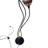 Lampadaire 3 globes en fer forgé et fibre de verre, Tarogo, 1980