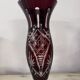 Dark Red Bohemian Crystal Soliflore Vase