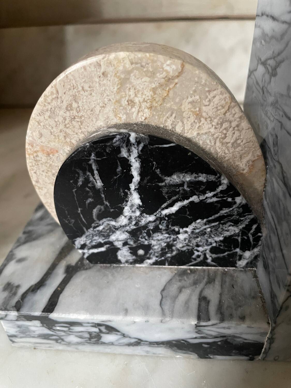 Art Deco marble bookends