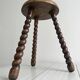 Antique turned wooden tripod stool
