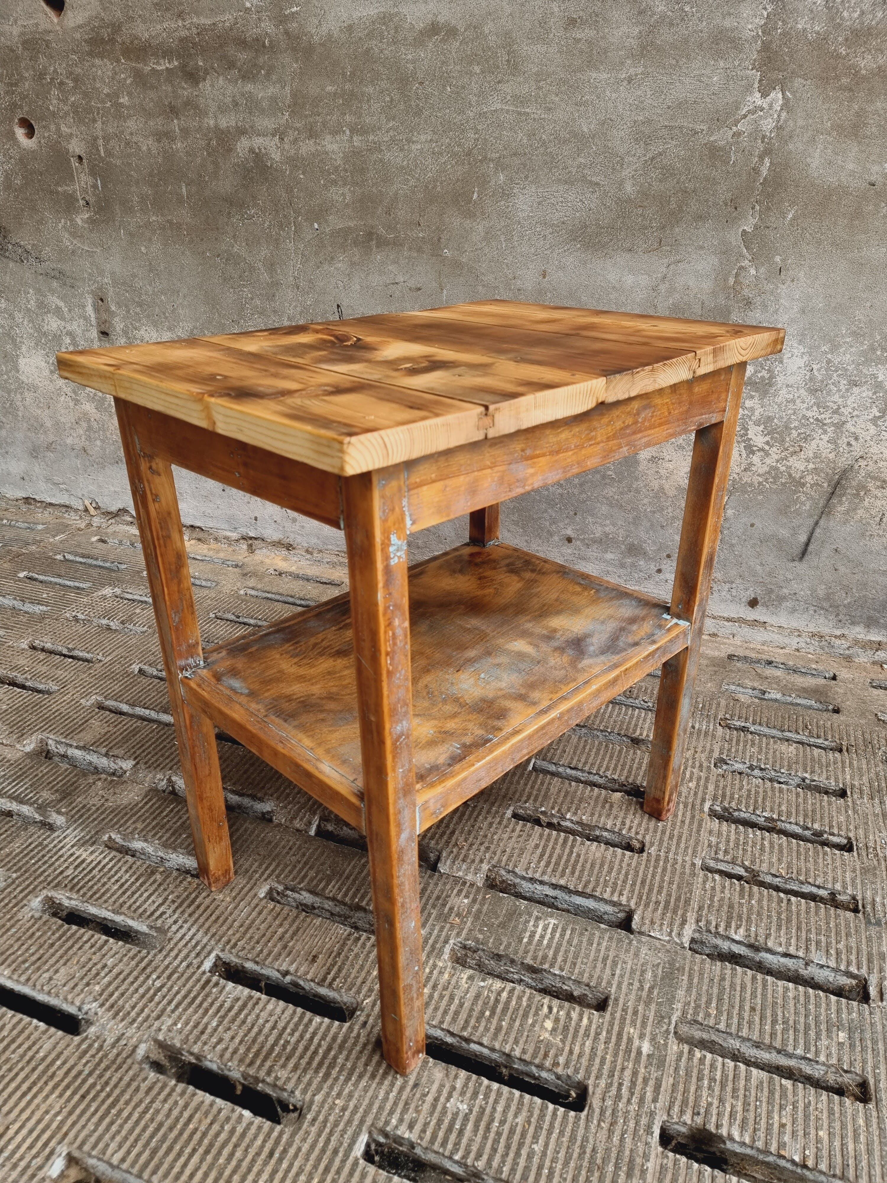 Vintage side table bathroom furniture or work table