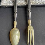 Couverts de service à salade en écrin – Art déco