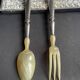 Salad serving cutlery in a box – Art Deco