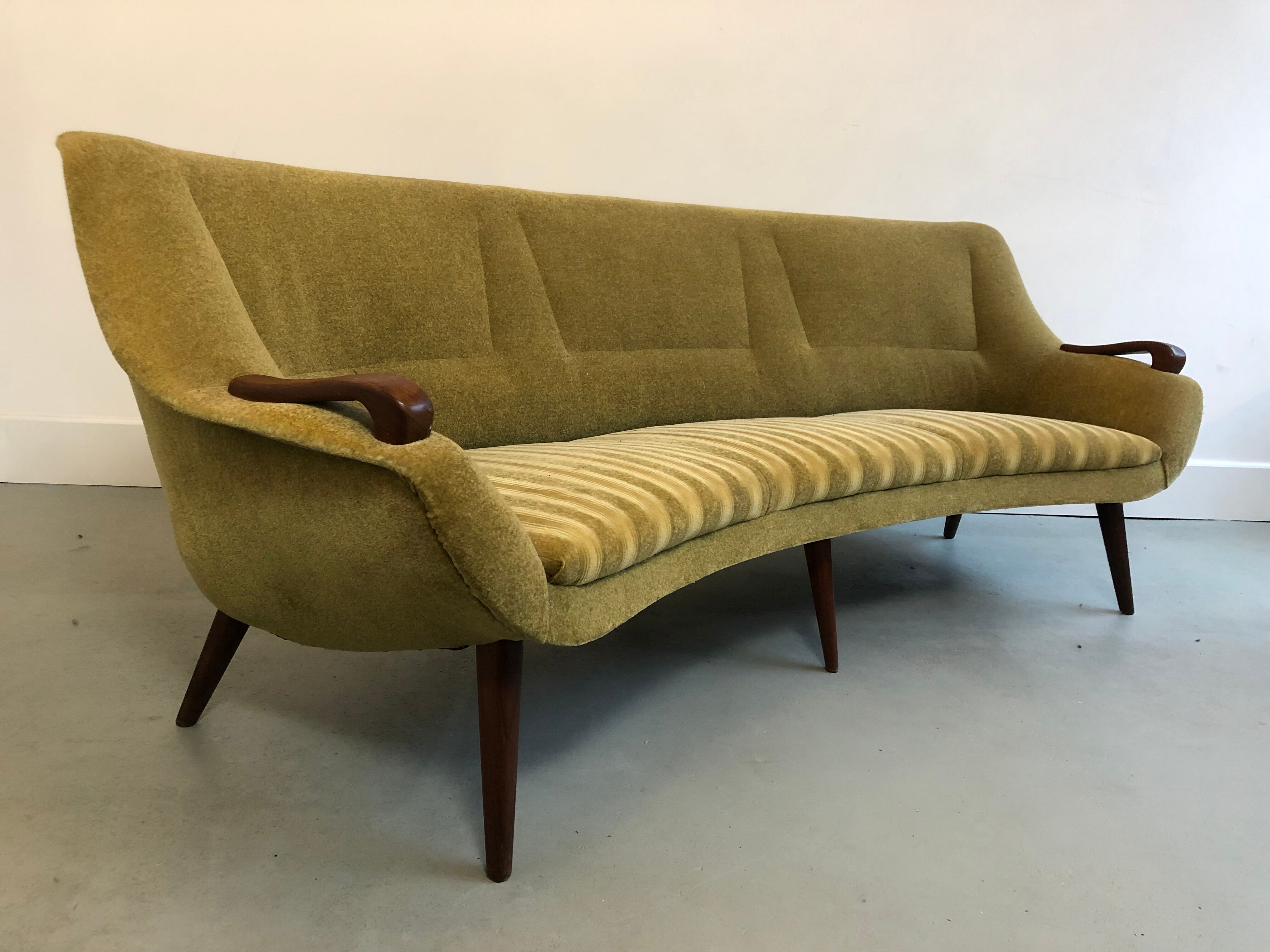 Fifties curved sofa