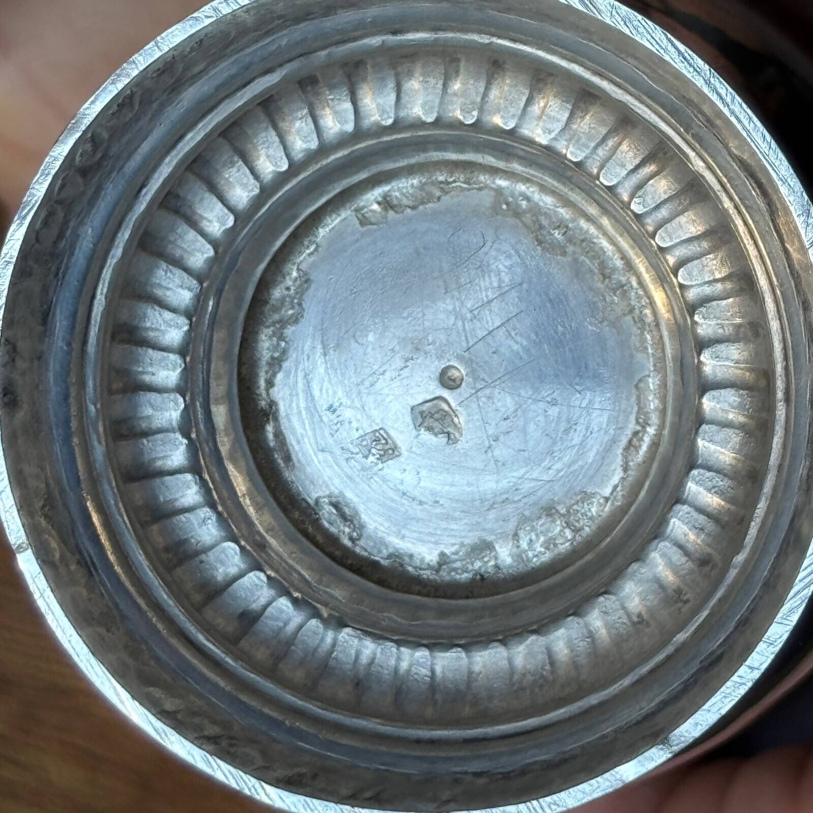 18th century silver cup with fluted shower foot Soulard P de Girard