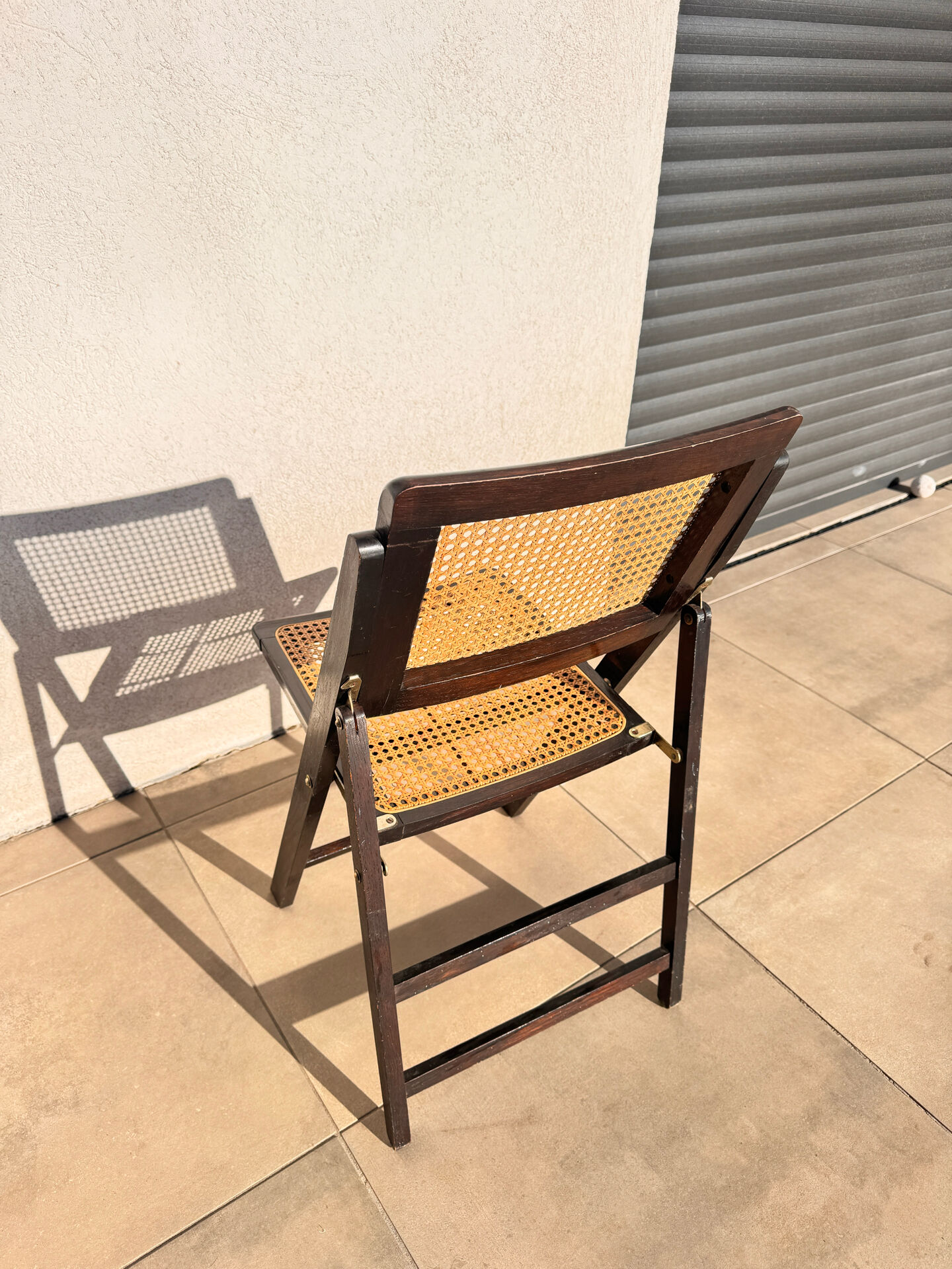 Chaise pliante  Cesca en bois et cannage