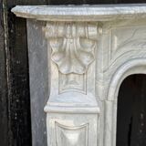 Louis XV style fireplace in blue Turkish marble circa 1880