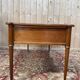 Flat desk with sliding shelves – Louis XVI style – Mahogany, leather and lace