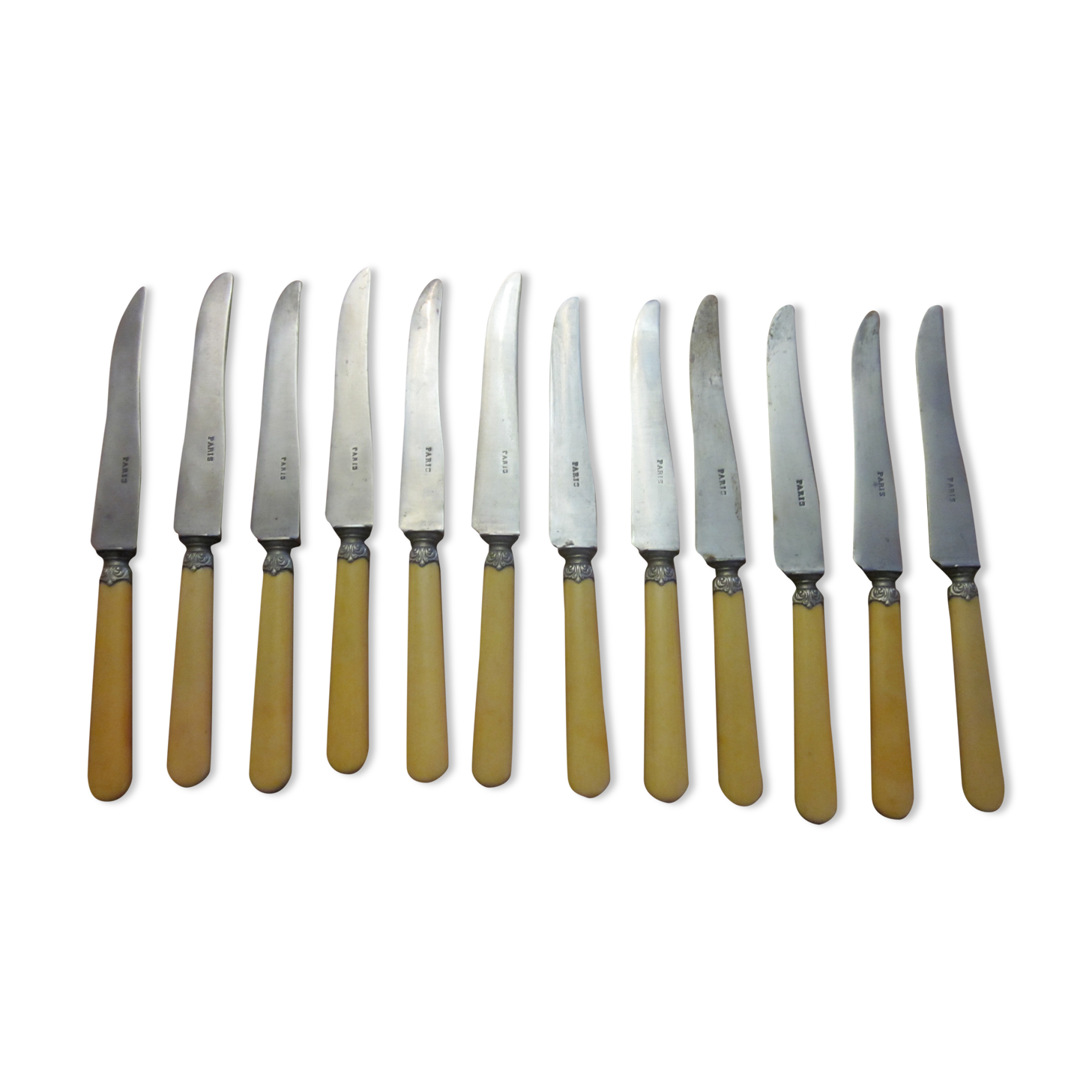 12 knives old paris steel blade