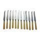 12 knives old paris steel blade