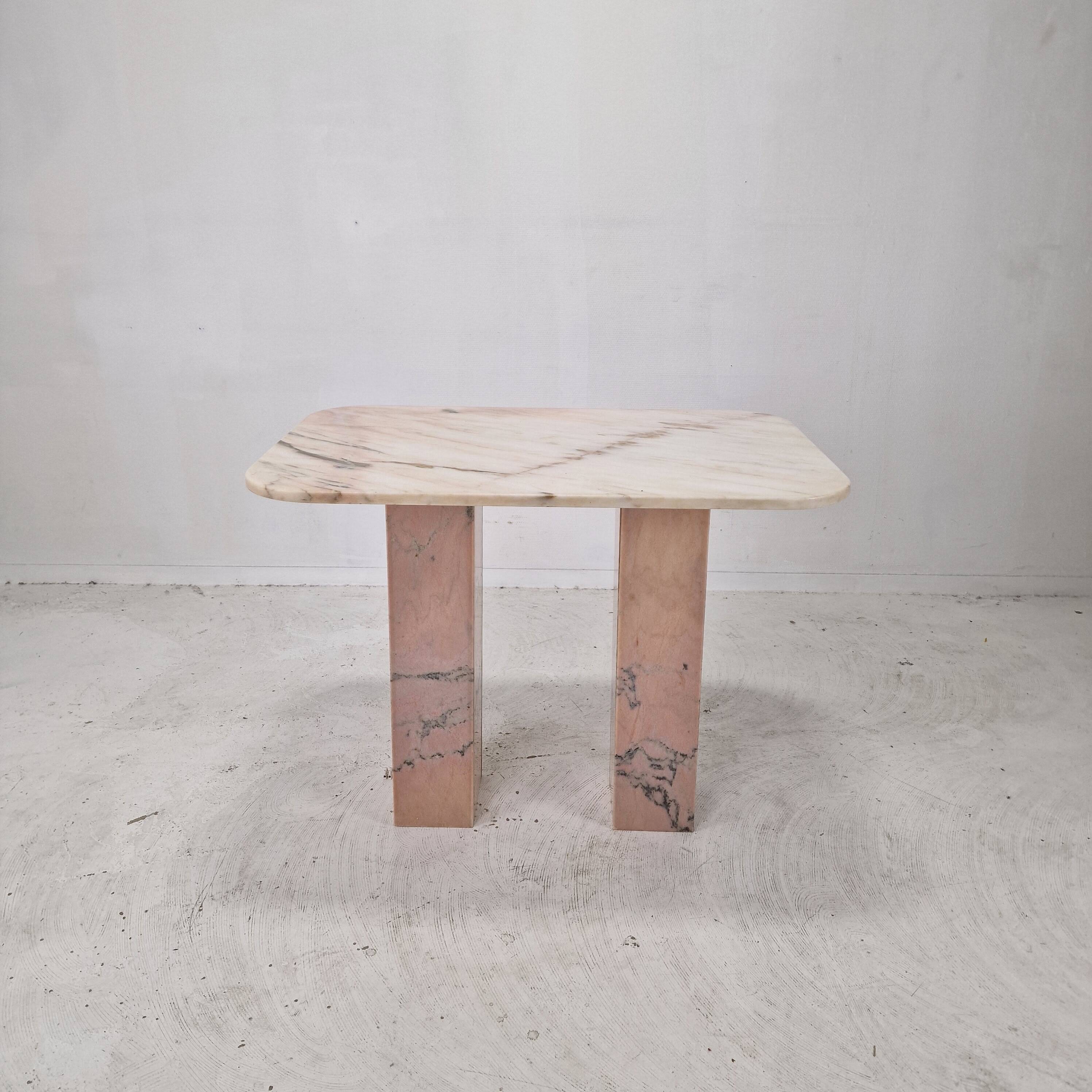 Italian Marble Side Table, 1980s