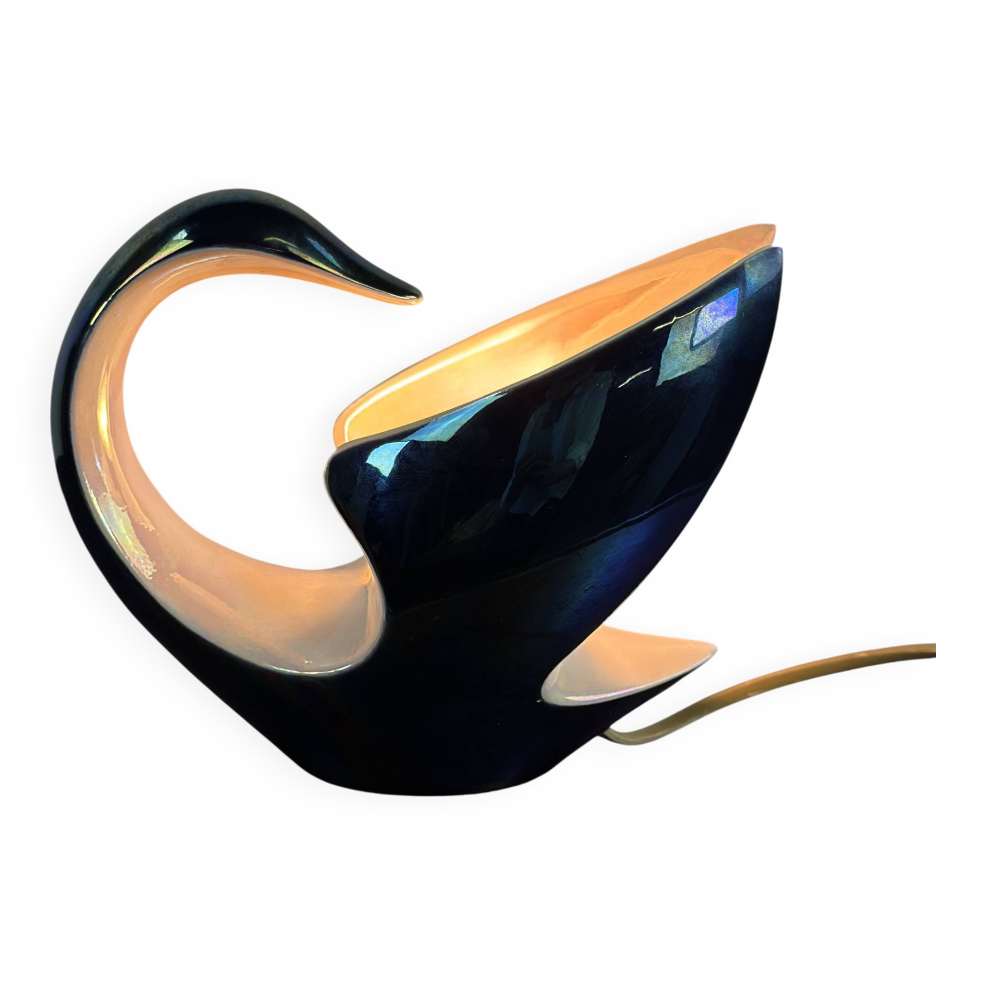 Ambient lamp / night light in the shape of a swan by verceram 1950