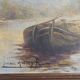 Huile sur toile "Péniche", Yvonac Annurey R, XIXème siècle