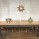 Farm table, early 20th fir bistro countryside