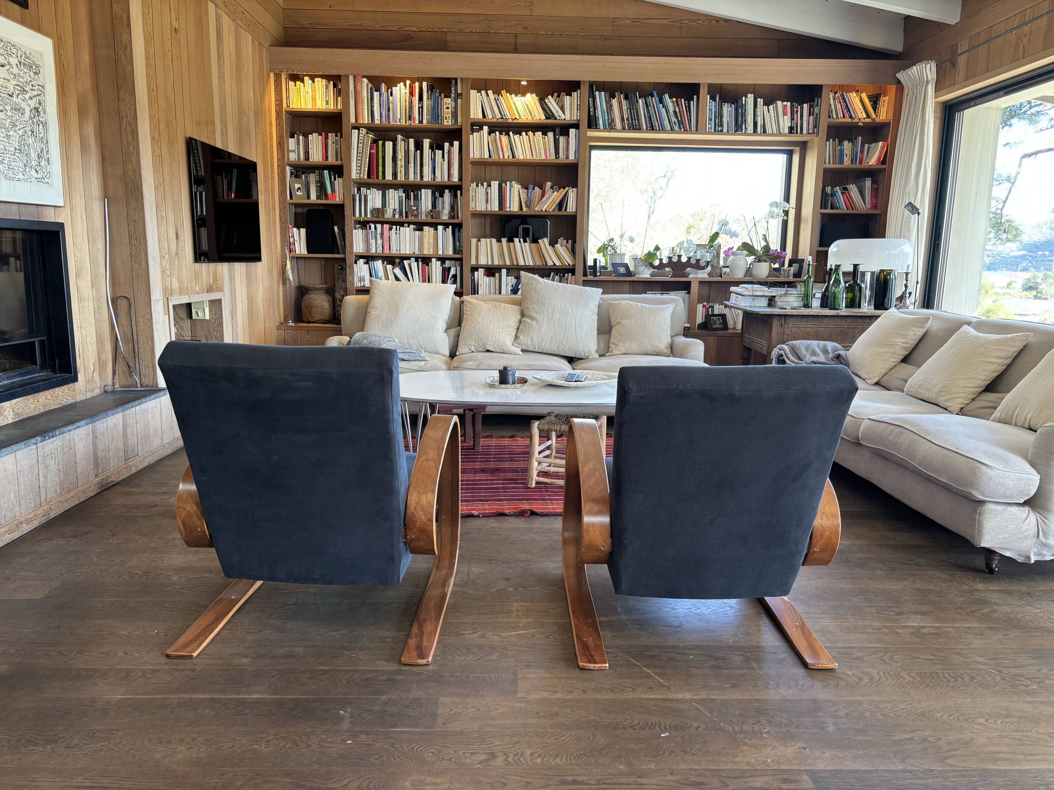 Vintage 1950s armchair inspired by Alvar Aalto, Set of 2