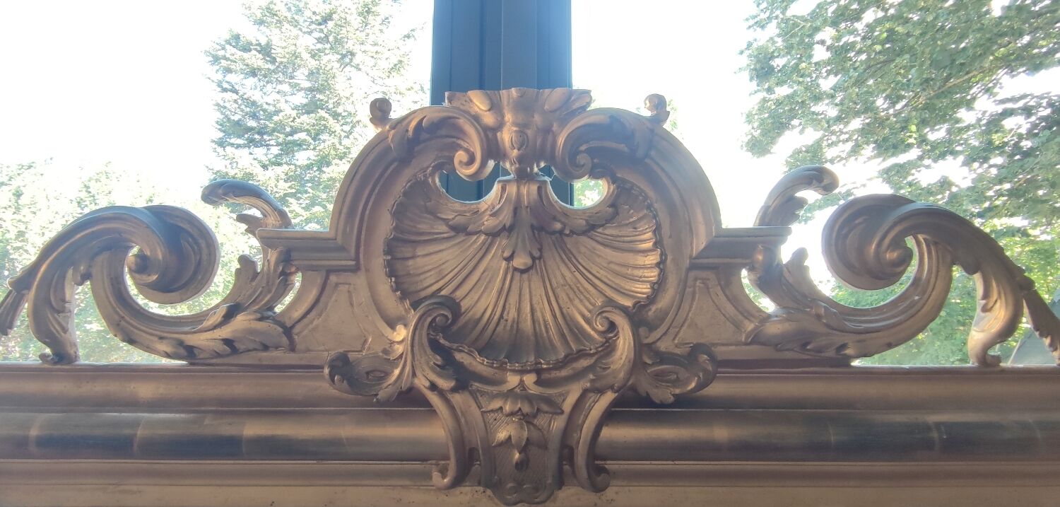 Old large gilded mirror