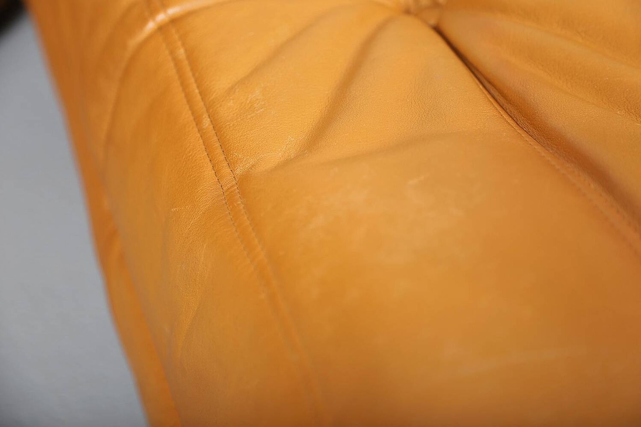Cognac leather Ligne Roset Togo set from 2010 designed by Michel Ducaroy