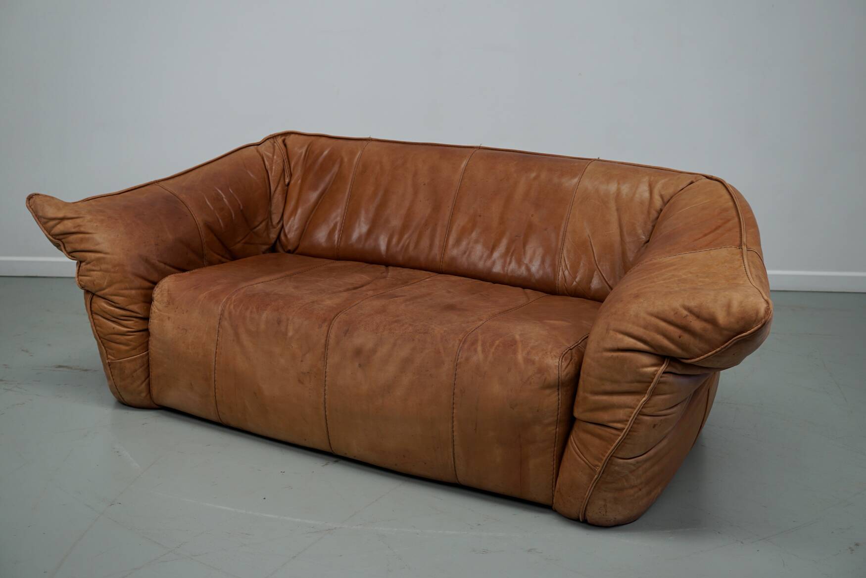 Cognac Leather Andes Sofa by Gerard van den Berg for Montis, 1970s