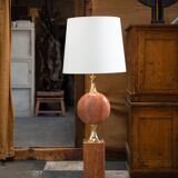 Barbier floor lamp in red travertine