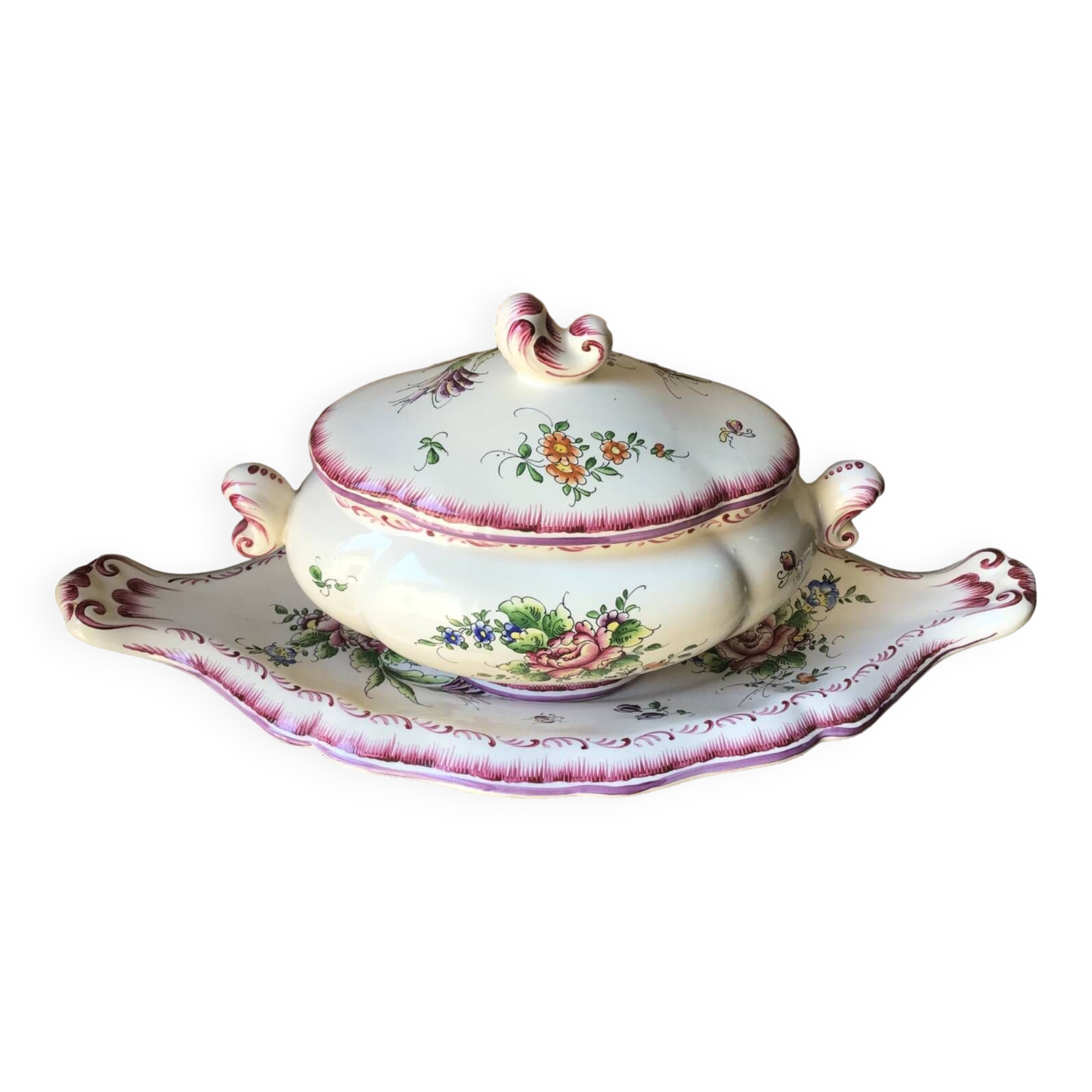 Earthenware dish signed