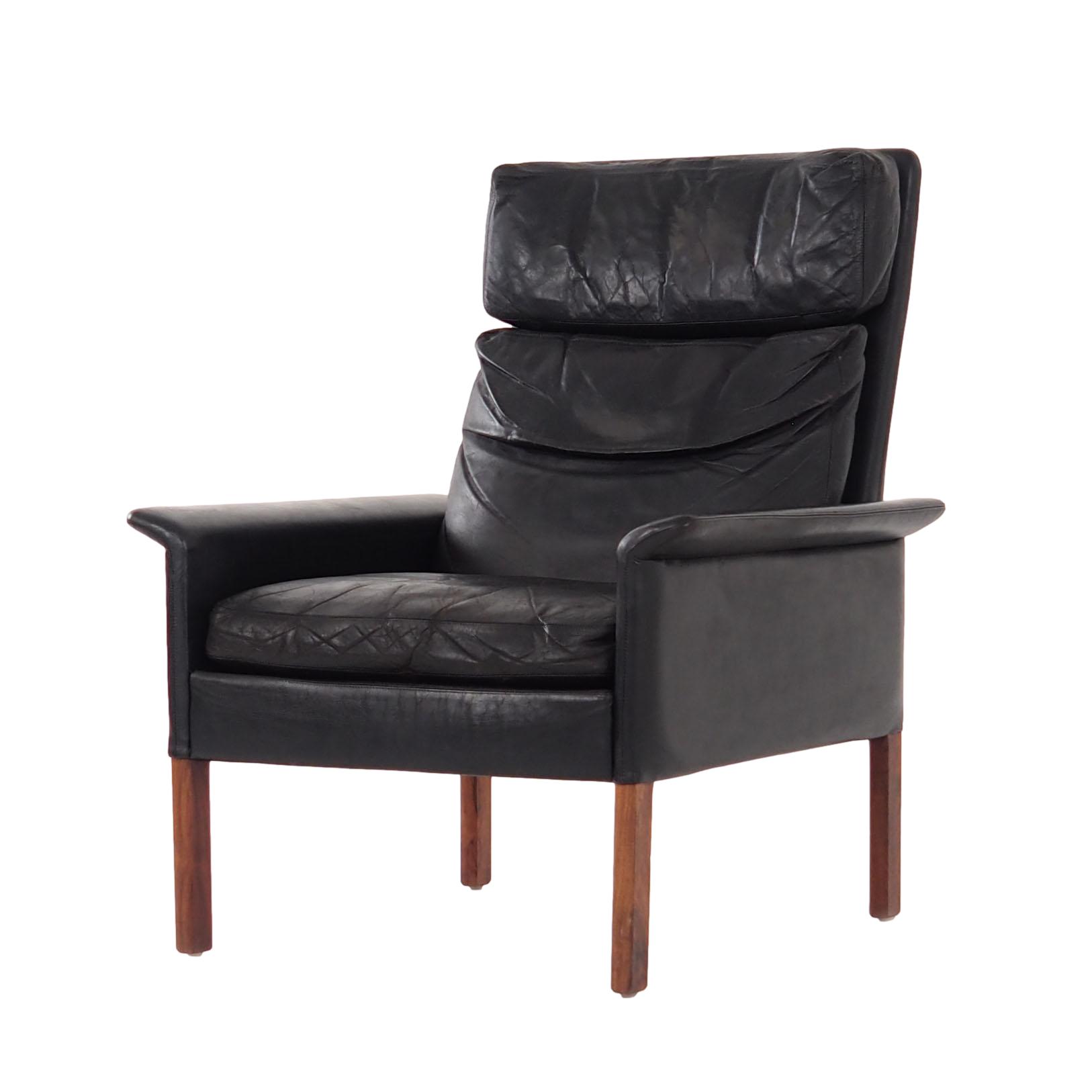 Leather armchair by Hans Olsen