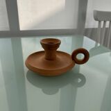 Natural wood candle holder