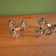 Two vintage BMF candlesticks in boxes.
