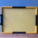 Black and yellow vintage serving tray